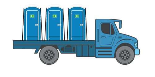Clean portable restroom ready for delivery